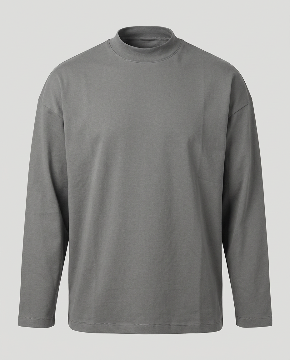 Maglia collo alto grigia