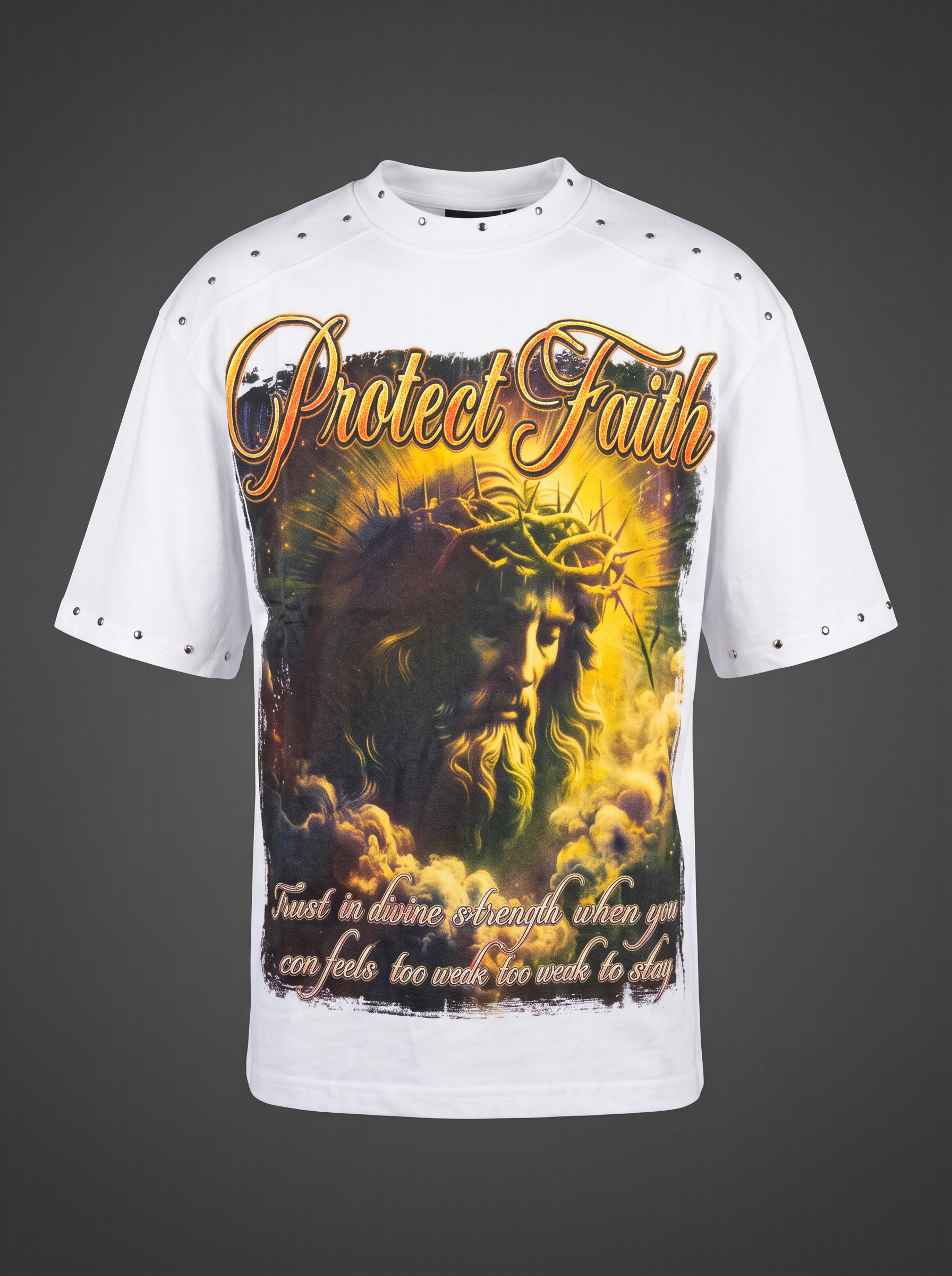 T-shirt Protect Faith bianca