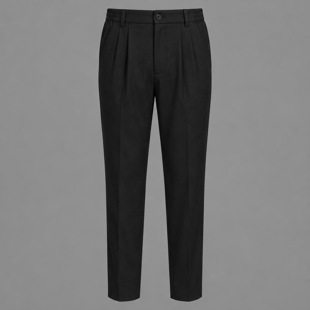 Pantaloni neri con pinces